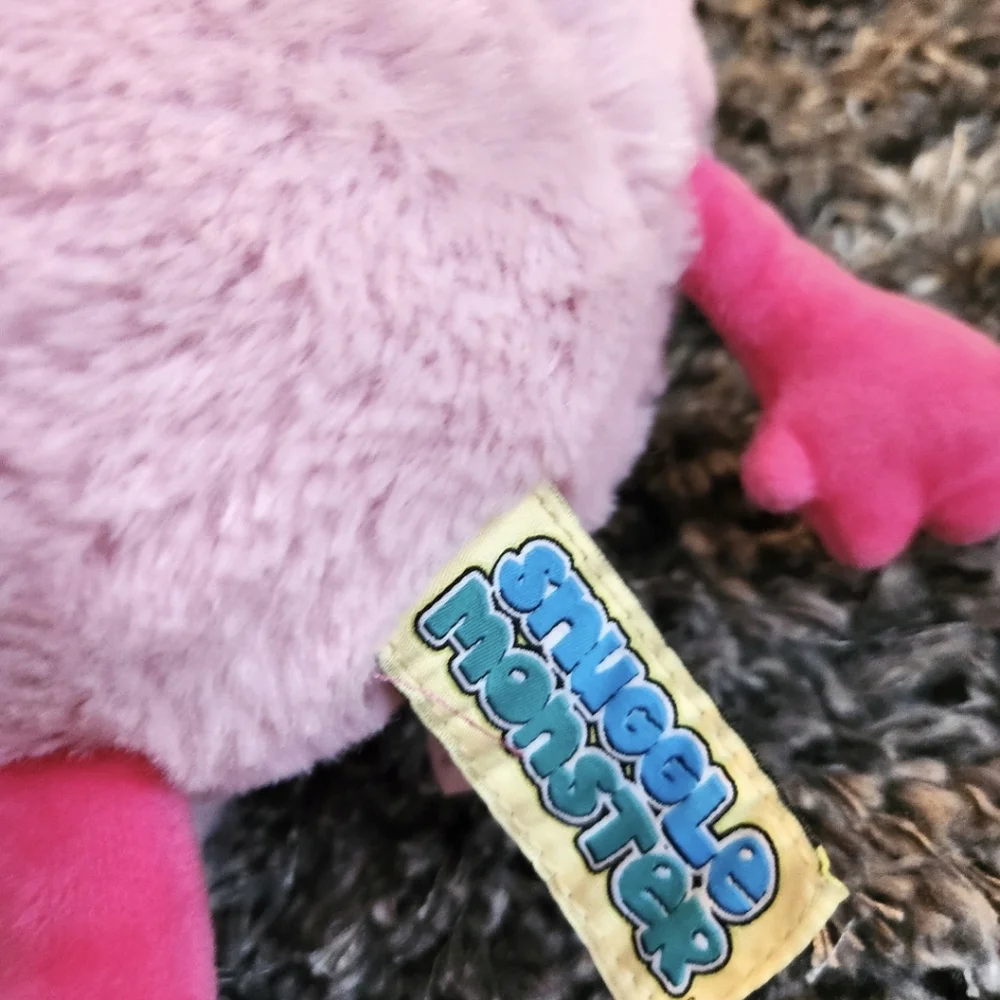 Snuggle Monster Bedtime Bed Pink Heart Plush Monster Stuffed  Animal Plush Toy